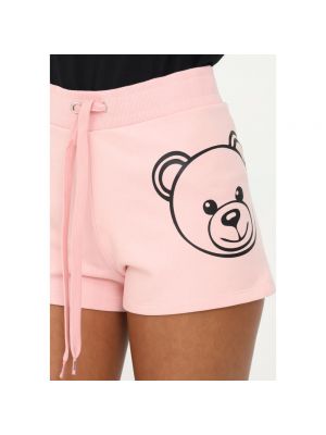 Pantalones cortos con estampado Moschino rosa