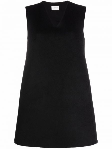 Vestido de tubo ajustado con escote v P.a.r.o.s.h. negro