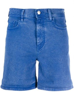 Slim fit priliehavé džínsové šortky Jacob Cohen modrá