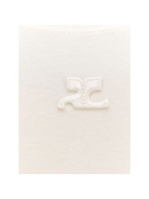 Camisa de algodón con estampado Courrèges blanco