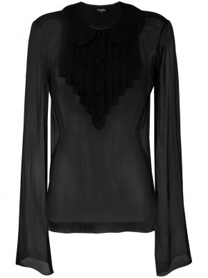 Camisa transparente Chanel Pre-owned negro