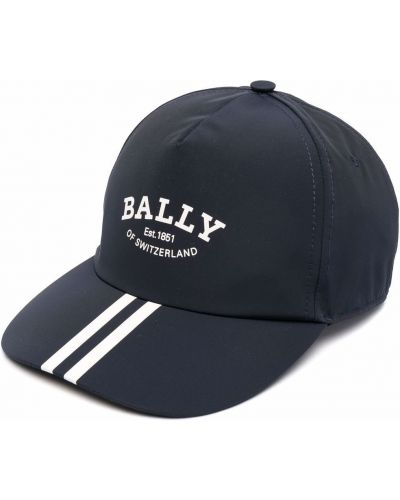 Brodert cap Bally blå