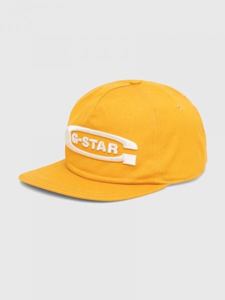 Żółta czapka z daszkiem bawełniana w gwiazdy G-star Raw