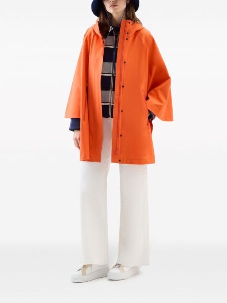 Płaszcz z kapturem Woolrich pomarańczowy
