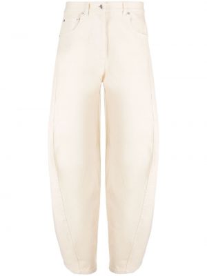 Jeansy skinny z niską talią Tibi białe