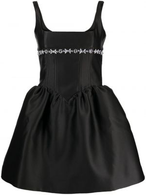 Κοκτέιλ φόρεμα με πετραδάκια Shushu/tong μαύρο