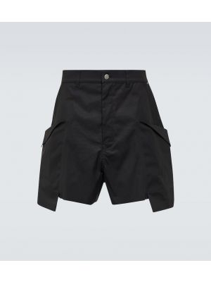 Shorts cargo en coton Rick Owens noir