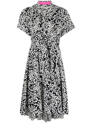 Klasické bavlněné mini šaty s potiskem Dvf Diane Von Furstenberg - bílá