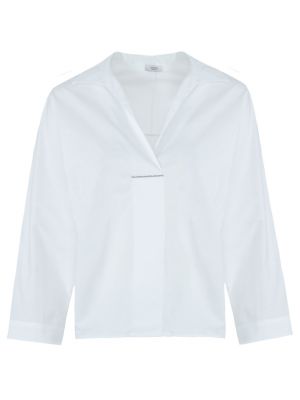Белая хлопковая блузка Peserico
