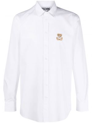 Košulja s vezom Moschino bijela