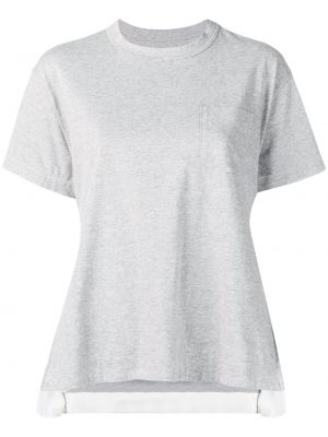 Camiseta plisada Sacai gris