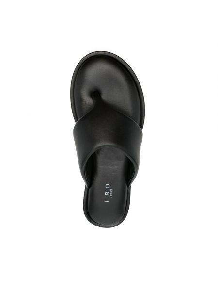 Leder sandale Iro schwarz