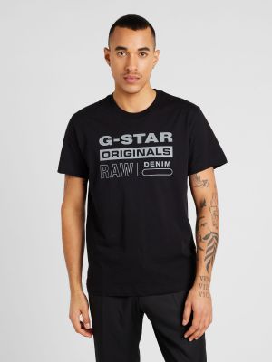 Csillag mintás póló G-star Raw fekete