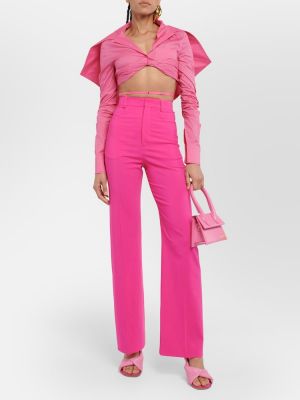 Camicia di cotone Jacquemus rosa