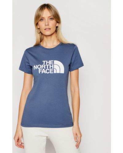 Gyapjú póló The North Face - kék