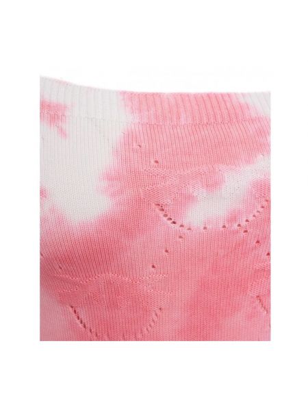 Top con bordado con lunares de punto Pinko rosa