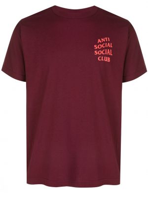 Футболка с логотипом Anti Social Social Club, красная
