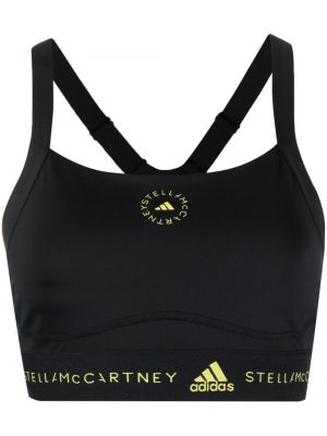 Sport trykt bh Adidas By Stella Mccartney svart