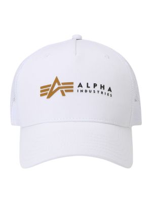 Kepurė su snapeliu Alpha Industries balta
