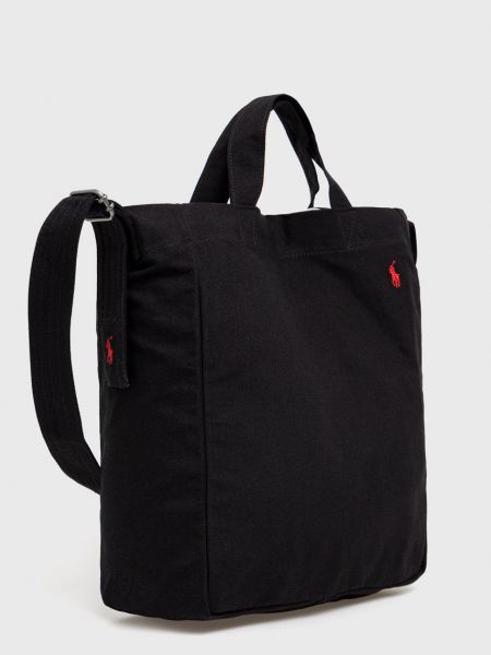 Bombažna torba Polo Ralph Lauren črna
