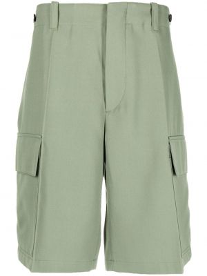 Ull cargo shorts Jil Sander grønn