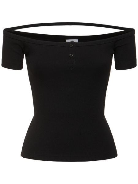 Bavlnená košeľa Courreges čierna