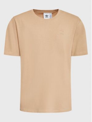 Voľné priliehavé tričko Adidas hnedá