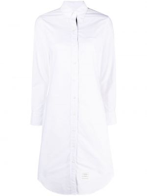 Φόρεμα σε στυλ πουκάμισο Thom Browne λευκό