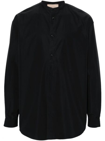 Βαμβακερό πουκάμισο Gucci μαύρο