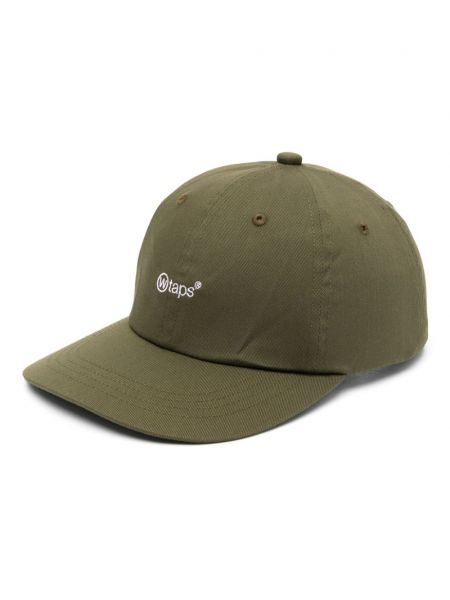 Haftowana czapka z daszkiem Wtaps zielona