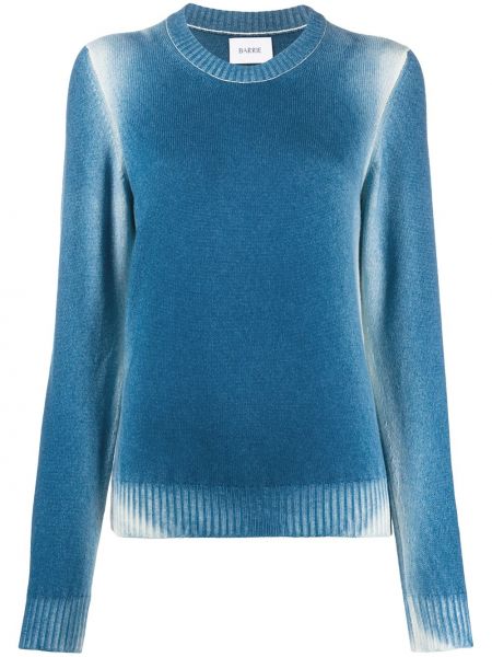 Jersey de tela jersey con efecto degradado de cuello redondo Barrie azul