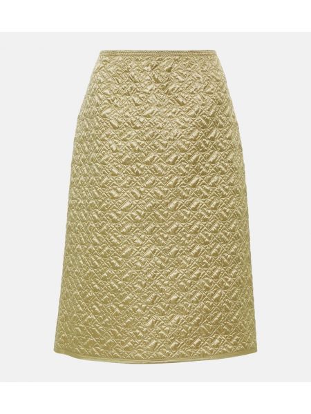 Midi suknja Moncler zlatna