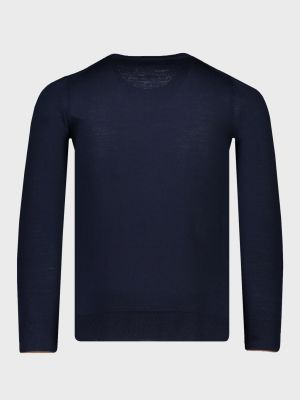 Синий шерстяной пуловер из шерсти мериноса Tommy Hilfiger