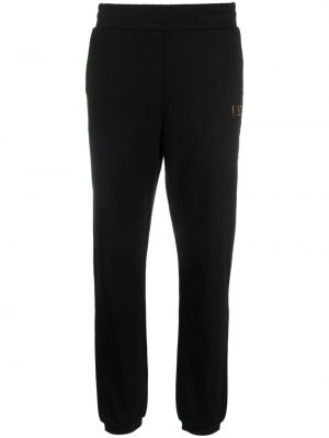 Spodnie sportowe z nadrukiem Ea7 Emporio Armani czarne