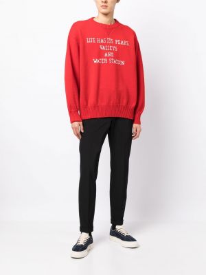 Vilnas džemperis ar apdruku Undercover sarkans