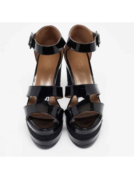 Sandalias de cuero Hermès Vintage negro