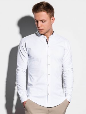 Košile s dlouhými rukávy Ombre Clothing bílá