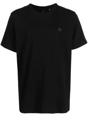 Βαμβακερή μπλούζα Moose Knuckles μαύρο