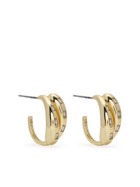 Κρίκοι σκουλαρίκια με πετραδάκια Kenneth Jay Lane χρυσό