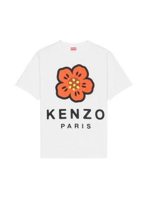 Футболка в цветочек Kenzo белая