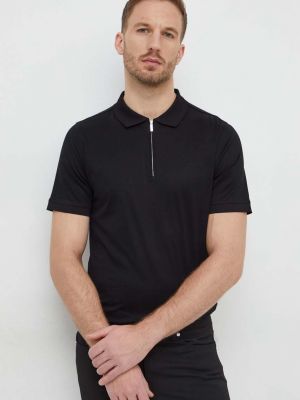 Памучна тениска с дълъг ръкав с апликация Karl Lagerfeld черно