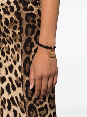 Bracelet en cuir à motif étoile Versace