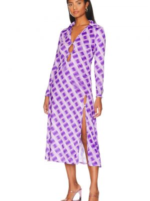 Клетчатый платье миди Song Of Style фиолетовый