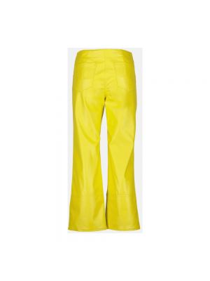 Spodnie ze skóry ekologicznej Msgm żółte