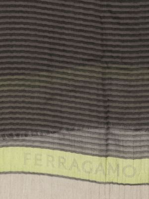 Bavlněný šál s potiskem Ferragamo šedý