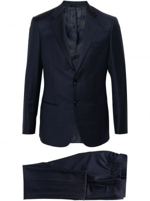 Pruhovaný oblek Giorgio Armani modrý