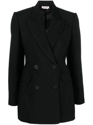 Dobbeltradet blazer Alexander Mcqueen sort