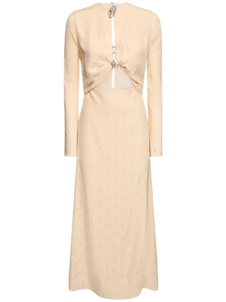 Jacquard silke dress Johanna Ortiz beige