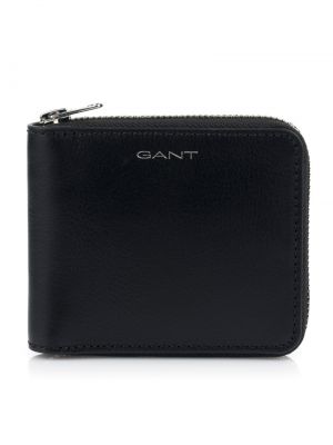 Cipzáras bőr pénztárca Gant fekete