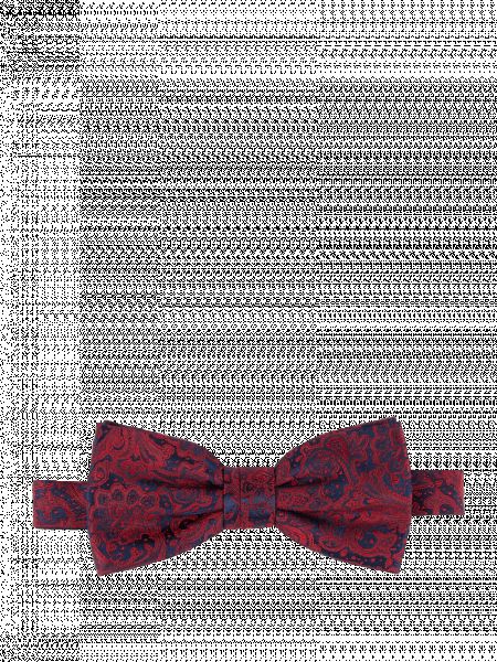 Krawat z wzorem paisley Monti czerwony
